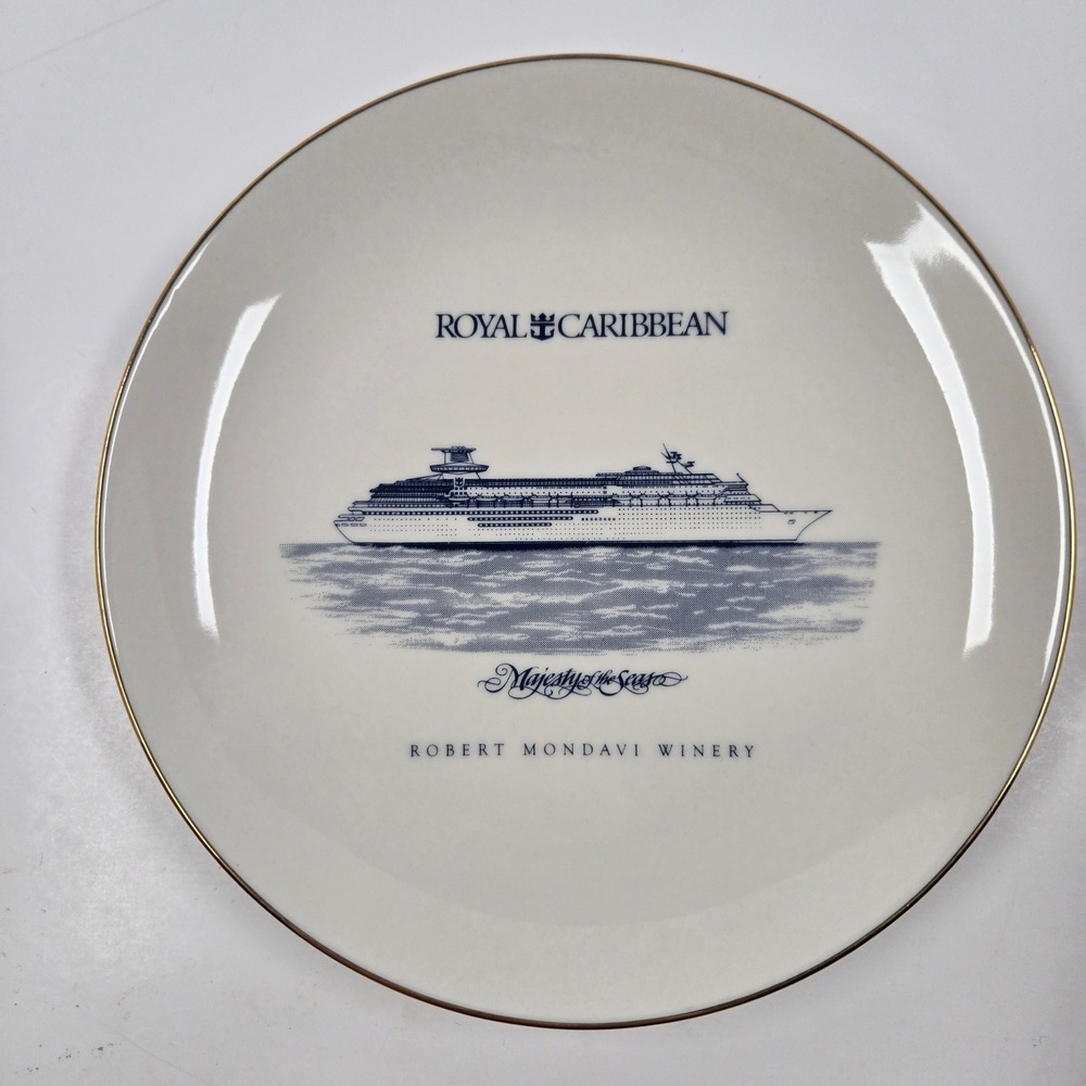Royal Caribbean Majesty of the Seas Robert Mondavi 1992 Commemorative Plate 1992